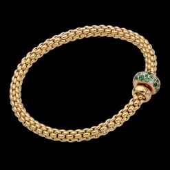 FOPE Solo Flex'it Bracelet with Diamonds and Emeralds