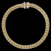 FOPE Solo Flex'it Bracelet with a Double Rondel and Diamond Pavé