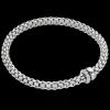 FOPE Solo Flex'it Bracelet with a Double Rondel and Diamond Pavé