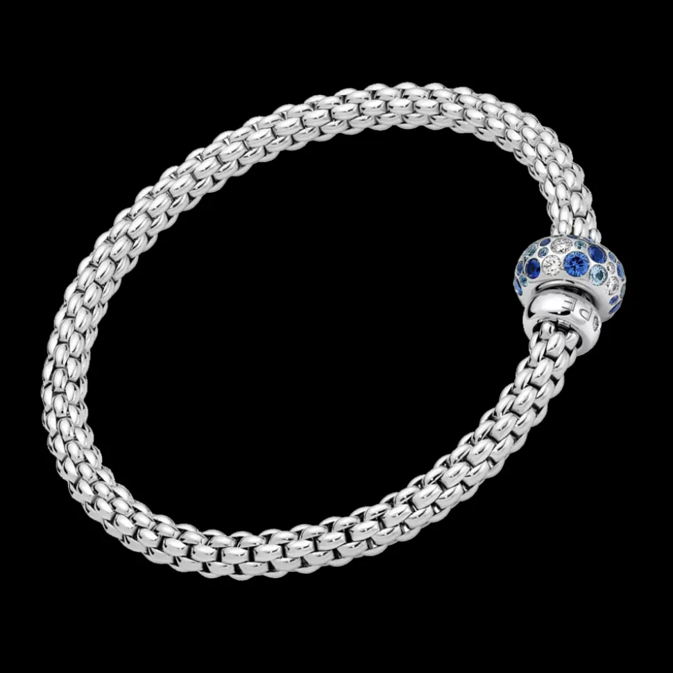 FOPE Solo Flex'it Bracelet with Diamonds and Sapphires