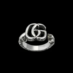 Gucci GG Marmont Key Silver Ring Size 16