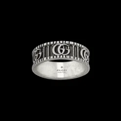 Gucci GG Marmont Silver Ring Size 19
