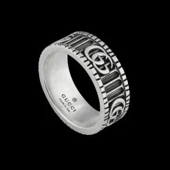 Gucci GG Marmont Silver Ring Size 15