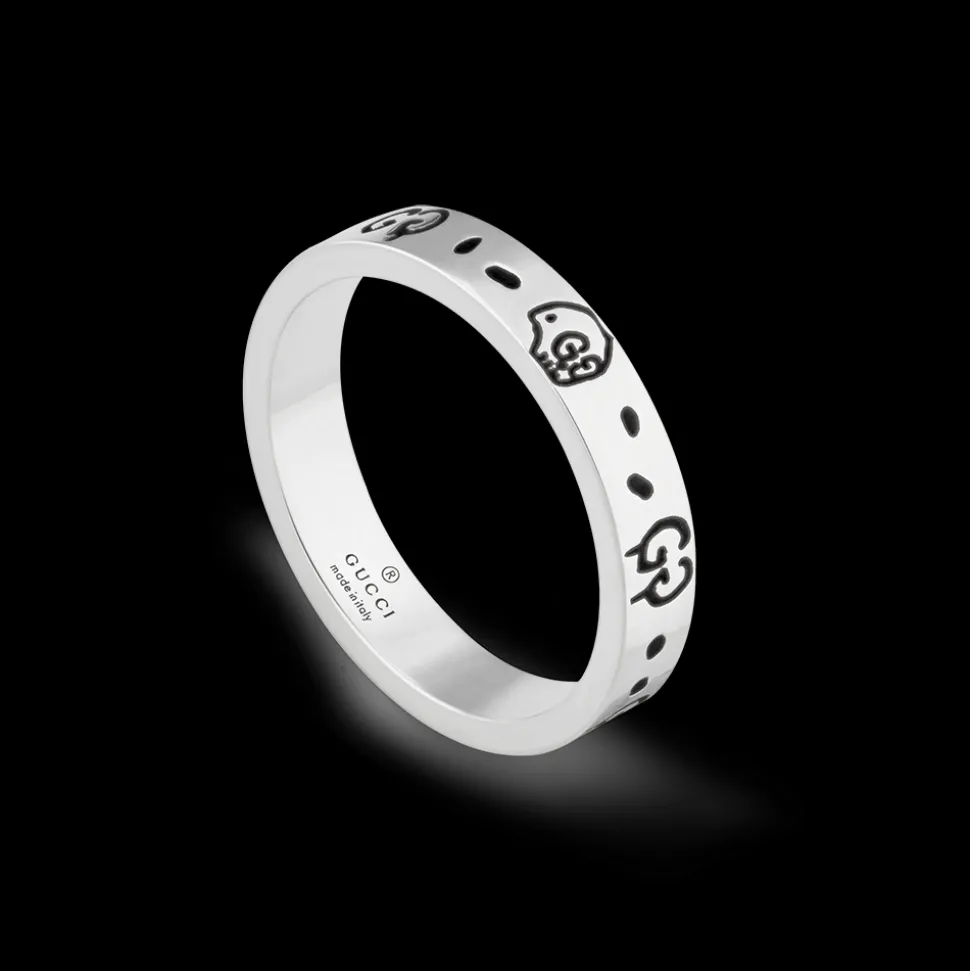 Gucci Ghost Silver Ring Size 17