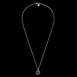Gucci Interlocking Silver Pendant Necklace