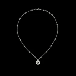 Gucci Interlocking Silver Necklace