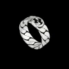 Gucci Interlocking Wide Silver Ring Size 18