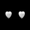 Gucci Trademark Heart Silver Earrings