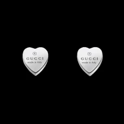 Gucci Trademark Heart Silver Earrings