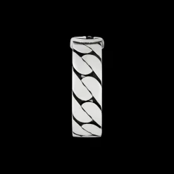 Gucci Wide Silver Ring with Interlocking Size 19
