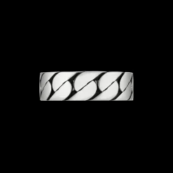 Gucci Wide Silver Ring with Interlocking Size 19