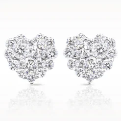 Illusion 0.50ct Diamond Heart Earrings