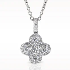 Illusion 0.74ct Diamond White Gold Necklace