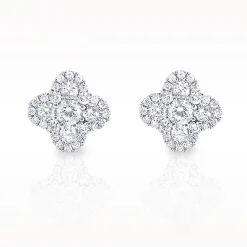 Illusion 18ct White Gold 0.80ct Diamond Earrings