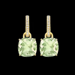 Kiki McDonough Cushion Green Amethyst Detachable Drops
