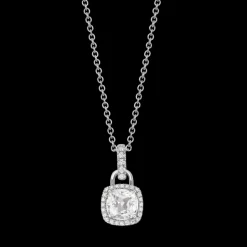 Kiki McDonough Diamond Mini Cushion White Topaz Pendant