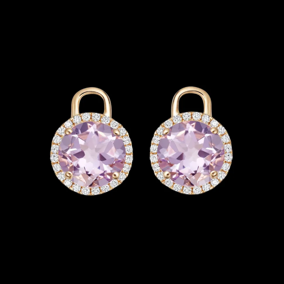 Kiki McDonough Grace Mini Amethyst and Diamond Drops