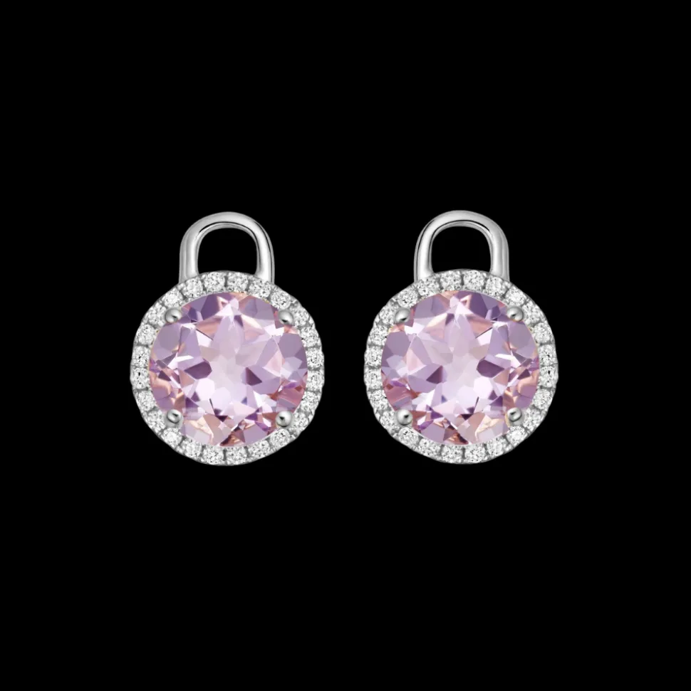 Kiki McDonough Grace Mini Lavender Amethyst and Diamond Drops