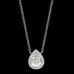 Kiki McDonough Grace Pear White Topaz and Diamond Necklace