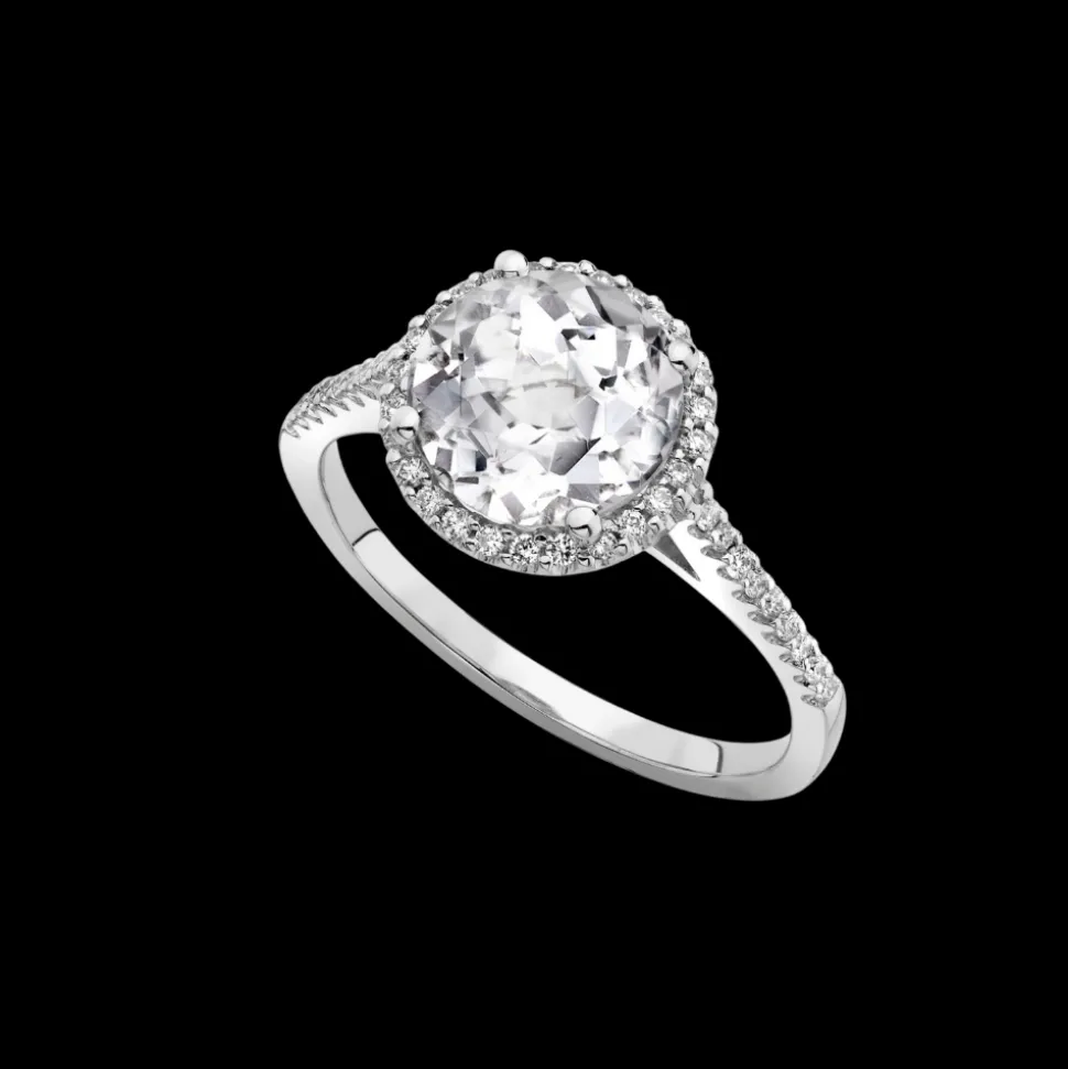Kiki McDonough Grace White Topaz and Diamond Ring
