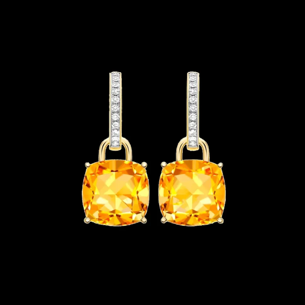 Kiki McDonough Kiki Cushion Citrine Detachable Drops