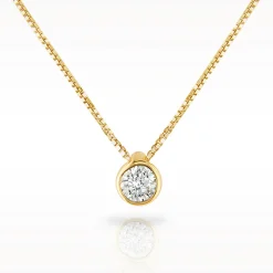 Love Diamonds 0.10ct Diamond Yellow Gold Necklace