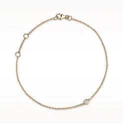 Love Diamonds 0.05ct Diamond Yellow Gold Bracelet