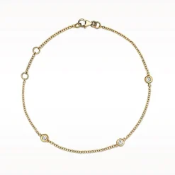 Love Diamonds 0.15ct Diamond Yellow Gold Bracelet