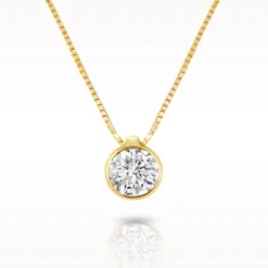 Love Diamonds 0.33ct Diamond Yellow Gold Necklace