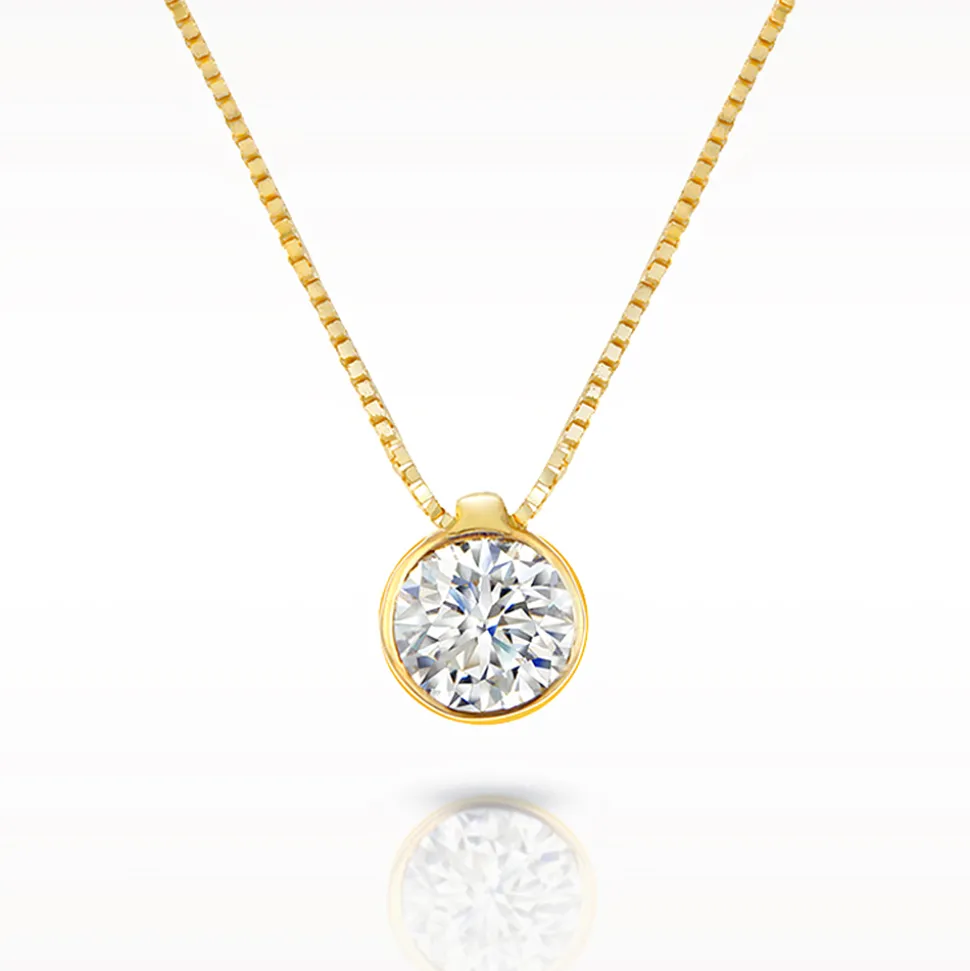 Love Diamonds 0.33ct Diamond Yellow Gold Necklace