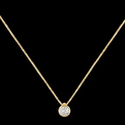 Love Diamonds 0.10ct Diamond Yellow Gold Necklace