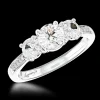 Memoire Three Stone 0.50ct F VS2 Diamond Platinum Ring