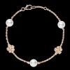 Mikimoto Floral Diamond and Pearl Bracelet