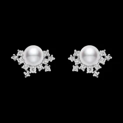 Mikimoto Pearl And Diamond Earrings
