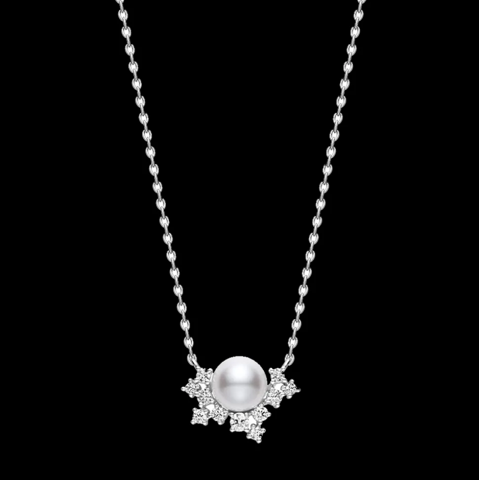 Mikimoto Pearl And Diamond Pendant