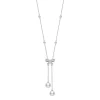 Mikimoto Ribbon Pearl and Diamond Necklace
