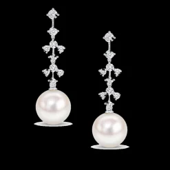 Pearl and Diamond Earrings