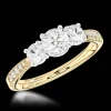 Petite Skye Classic Three Stone 0.20ct E SI Diamond Yellow Gold/Platinum Ring