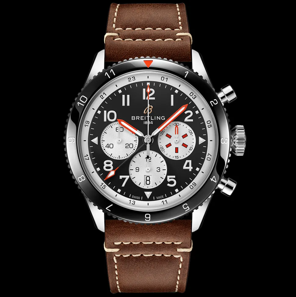 Pre-Owned Breitling Super AVI B04 Chronograph GMT 46' Mosquito YB04451A1B1X1