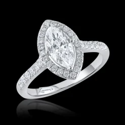 Pre-Owned Cluster 0.80ct D VS1 Diamond Platinum Ring