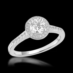 Pre-Owned Cluster 0.50ct G SI1 Diamond Platinum Ring