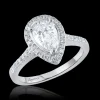 Pre-owned Cluster 0.90ct H SI1 Diamond Platinum Ring