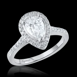 Pre-owned Cluster 0.90ct H SI1 Diamond Platinum Ring
