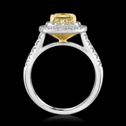 Pre-Owned 1.39ct Fancy Light Yellow VS1 Diamond Platinum Ring