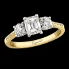 Pre-Owned Three Stone 0.70ct H VS2 Diamond Yellow Gold/Platinum Ring