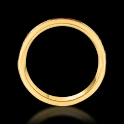Ruby and Diamond Yellow Gold Eternity Ring