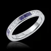 Sapphire and Diamond Platinum Eternity Ring