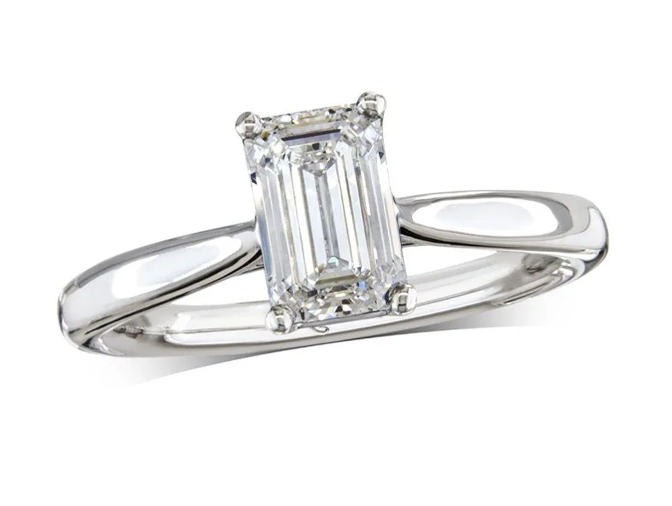 Single Stone 1.20ct F SI1 Diamond Platinum Ring