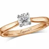 Single Stone 0.40ct G SI1 Diamond Rose Gold/Platinum Ring