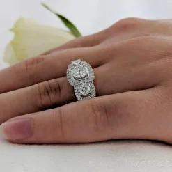 Skye Brava Three Stone 0.71ct G SI1 Diamond Platinum Ring